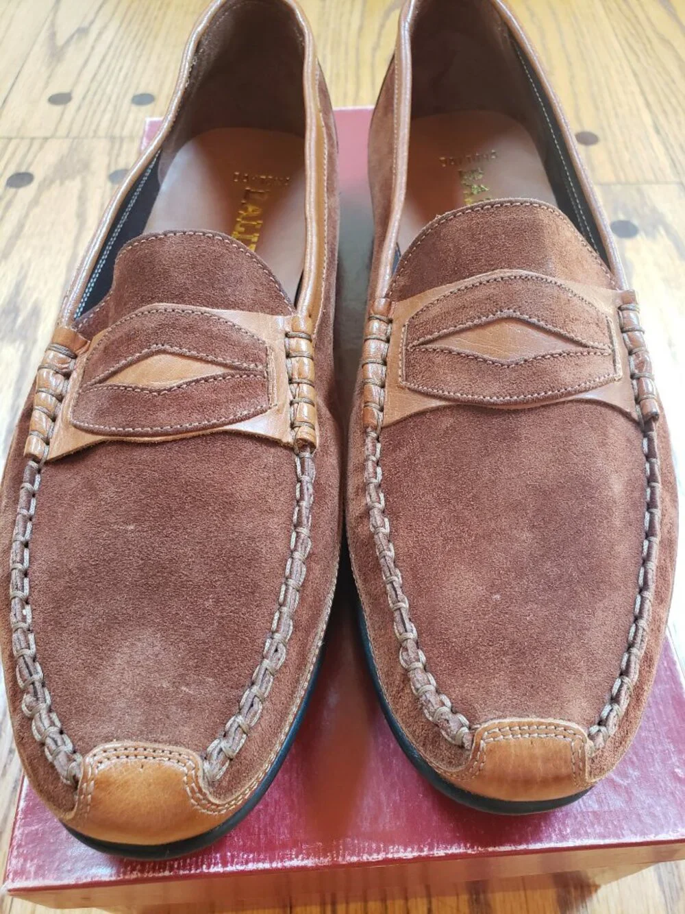 Bally Penny Loafers 10.5M Brown Suede Leather Daytona Italy NOS